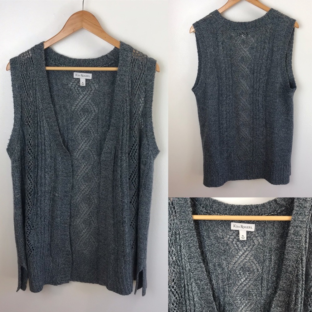 Kim Rogers Tunic Sweater Vest Women’s Size XL